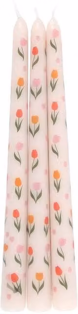 Something Different Tulip Taper Candles, Pack of 3, White