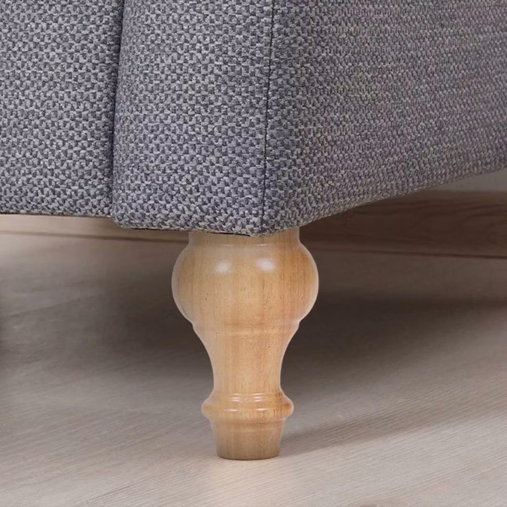 FLAVORA Natural Rubberwood Replacement Furniture Legs, 4 Pack, Brown/Natural, Height: 12 cm – 4