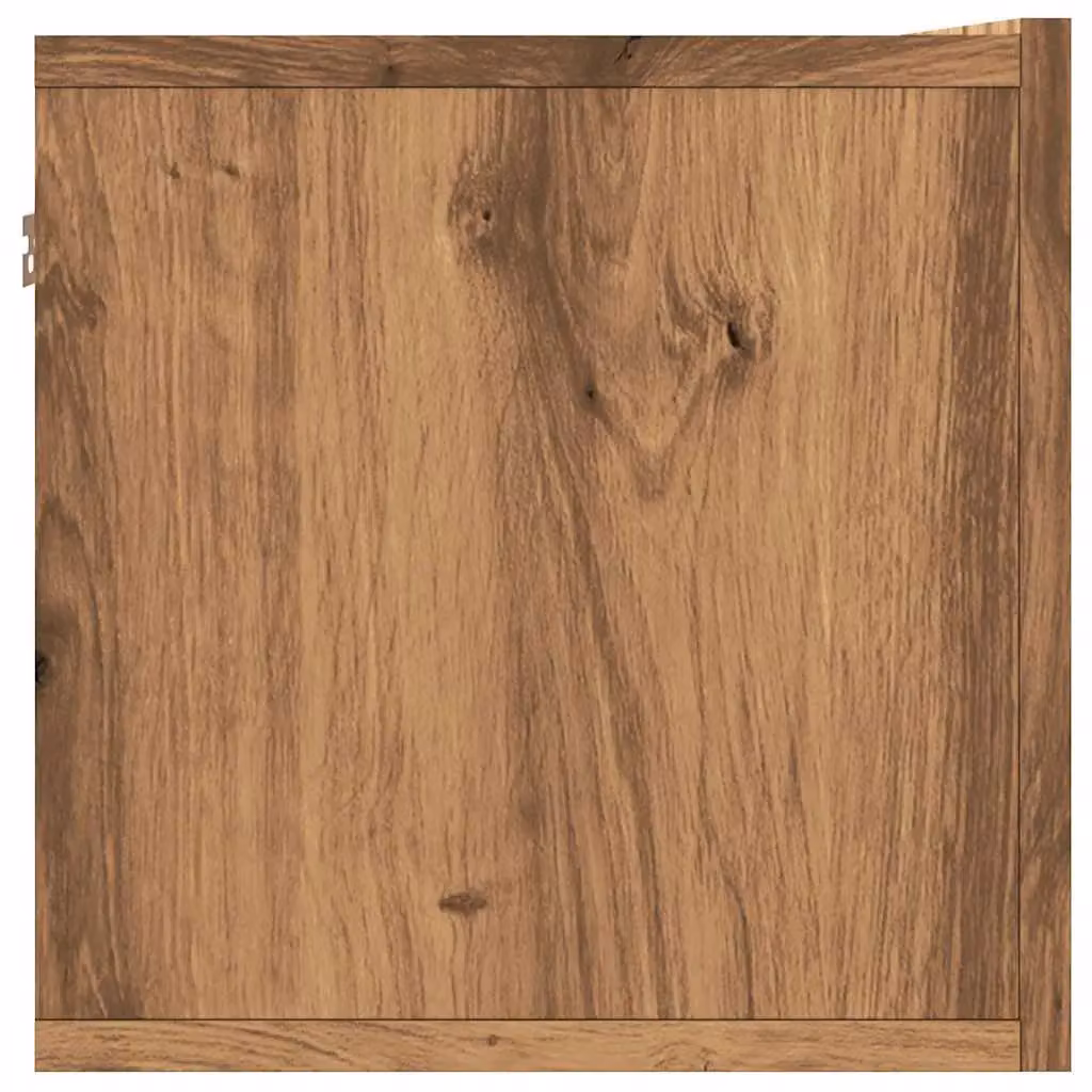 Berkfield Home Artisan Oak Wall Mounted TV Cabinet in Brown, W/D/H: 80 x 30 x 30 cm – 4