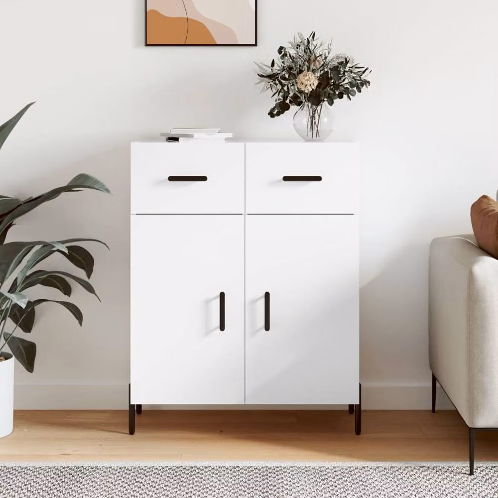 Berkfield Home Modern White Sideboard, W/D/H: 69.5 x 34 x 90 cm – 2