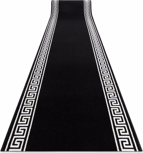RugsX Bcf Morad Black Rectangular Runner, W: 120 cm, L: 390 cm