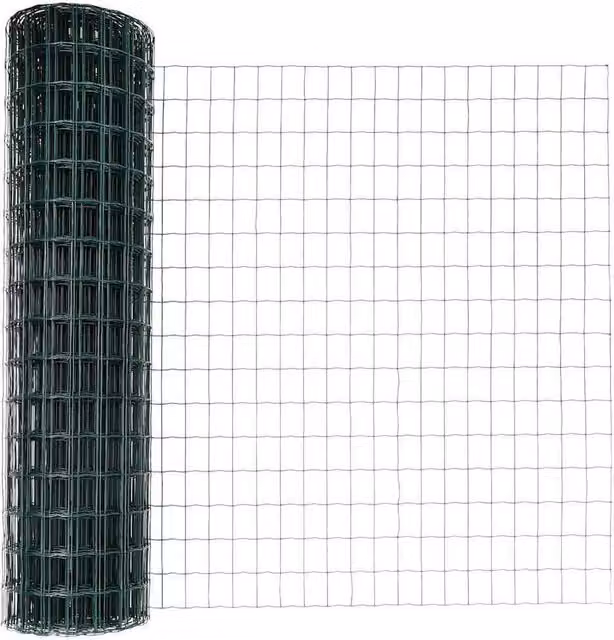 Berkfield Home Euro Fence Green PVC-Coated Steel Fencing, H: 140 cm x W: 1000 cm