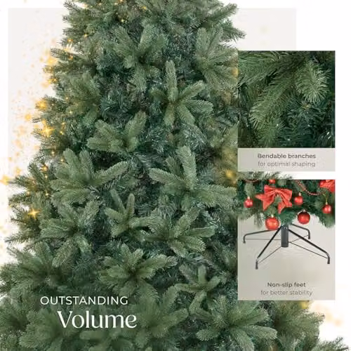 tectake Prancer Artificial Christmas Tree in Green, Height: 210 cm – 3
