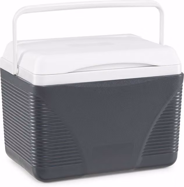 COSTWAY Hard Shell Ice Chest with Cup Holders in Black