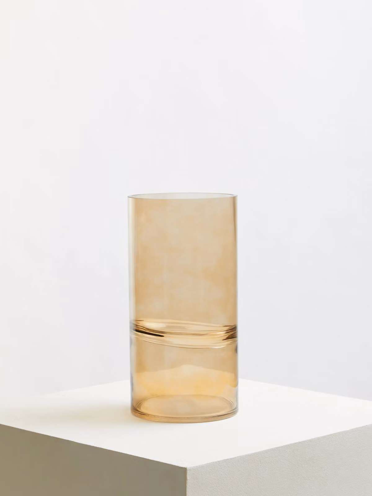Orsina Optik Striped Glass Tabletop Vase, Brown – 2
