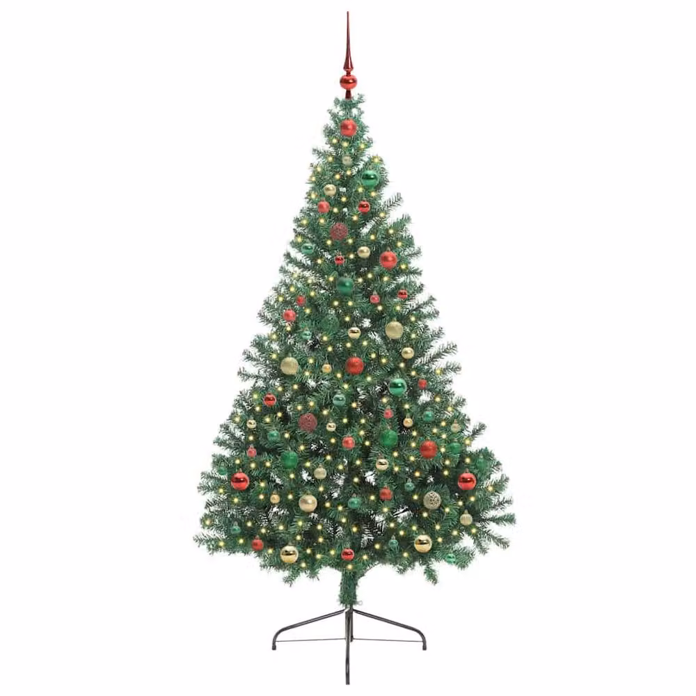 Berkfield Home Pre-lit Artificial Christmas Tree, Green, Height: 180 cm – 2