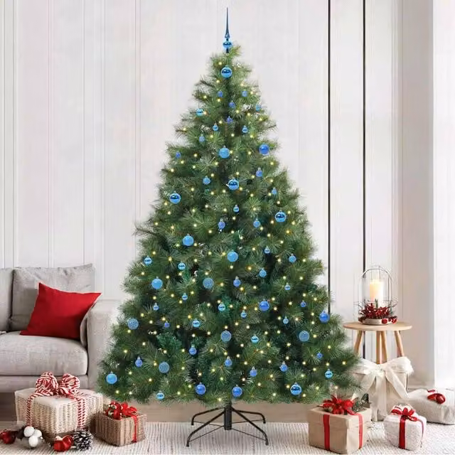 Berkfield Home Artificial Green Christmas Tree with 300 LEDs, Height: 240 cm