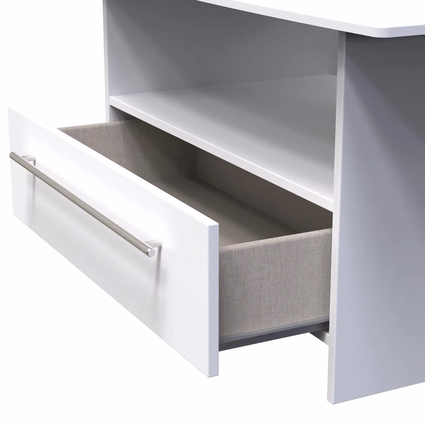 2 U Carlton Ready Assembled Bottom Drawer Coffee Table in White – 2