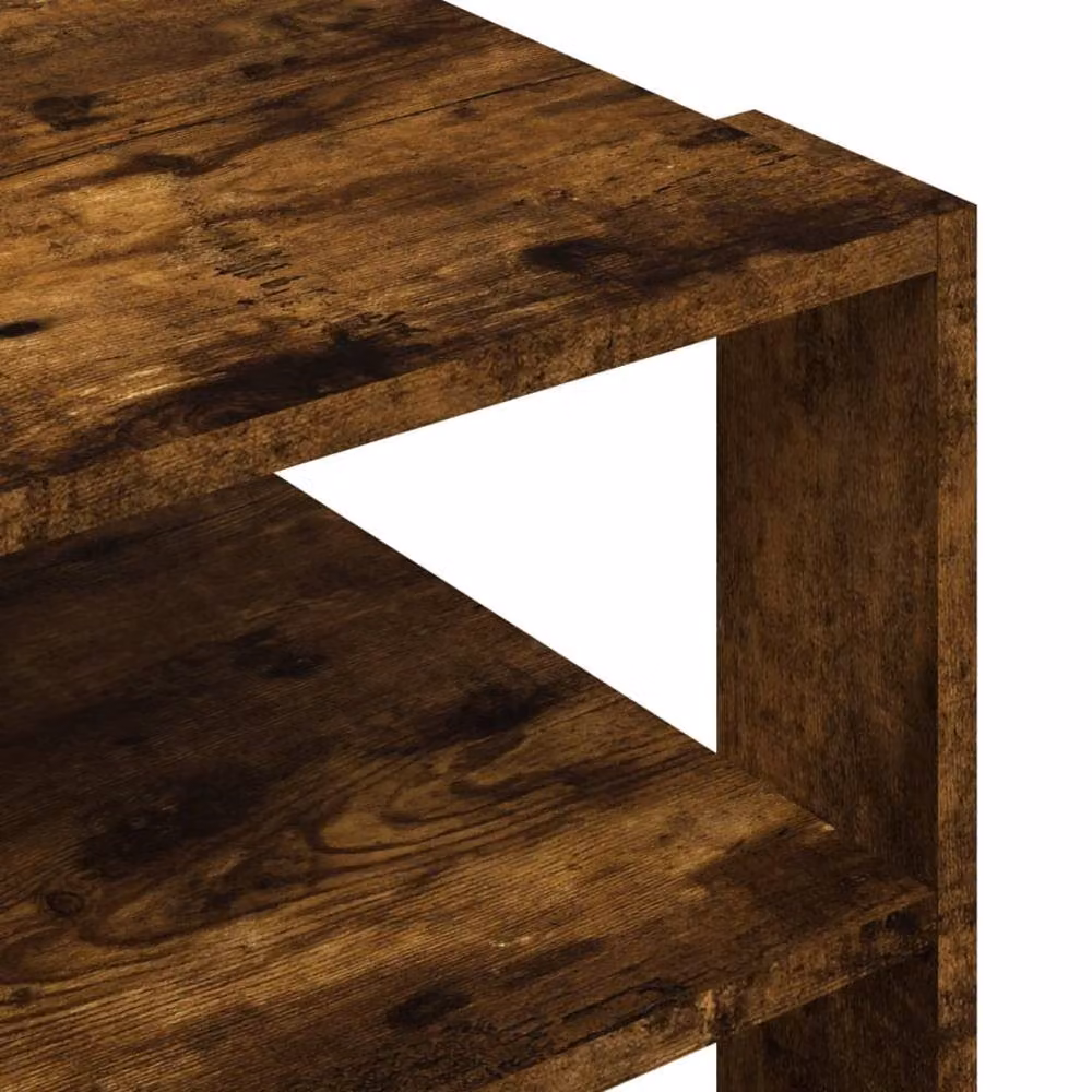Berkfield Home Square Coffee Table in Smoked Oak Brown, W/D/H: 59.5 x 59.5 x 40 cm – 6