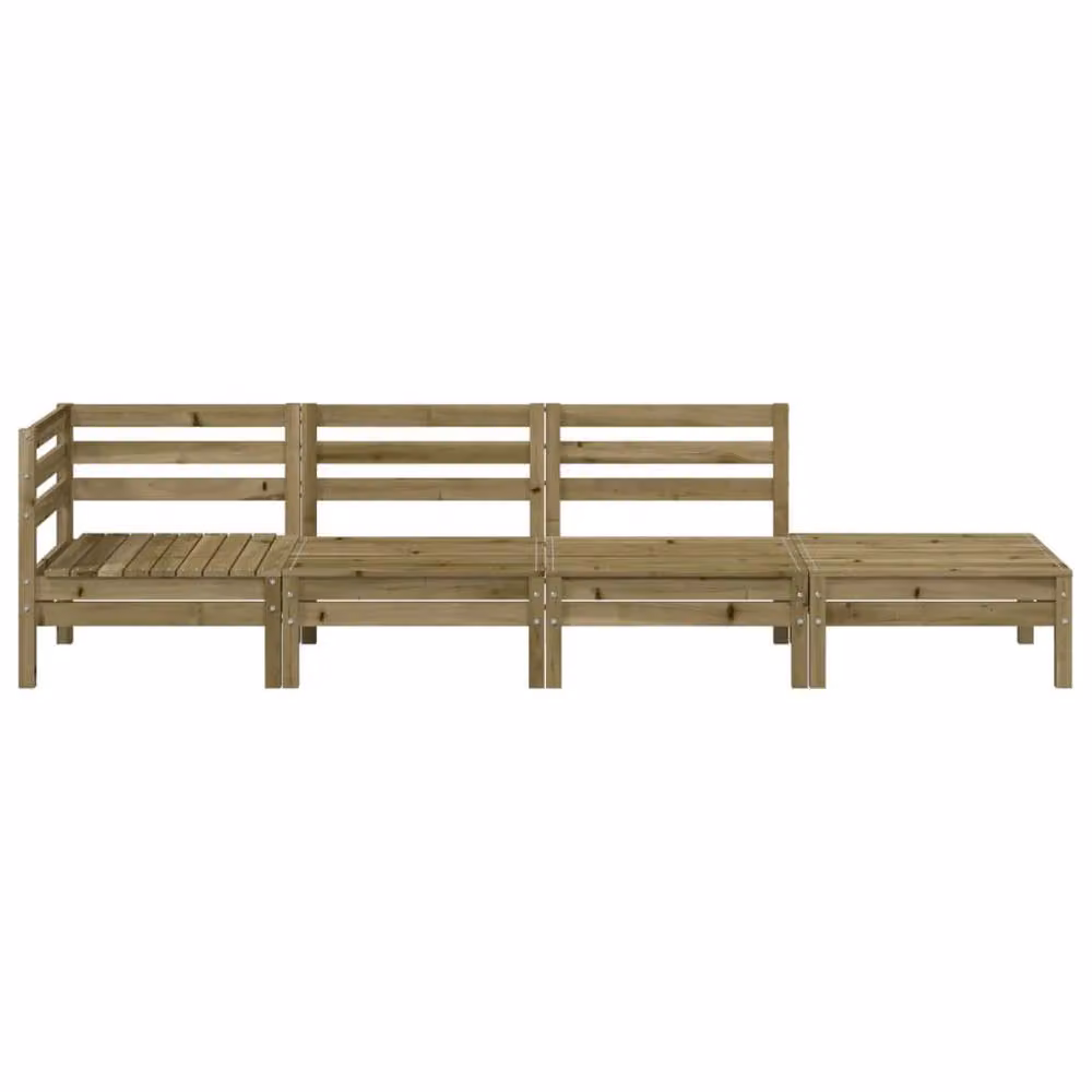Berkfield Home 4-Seater Rustic Garden Sofa in Brown Treated Pine Wood with Cushions – 2