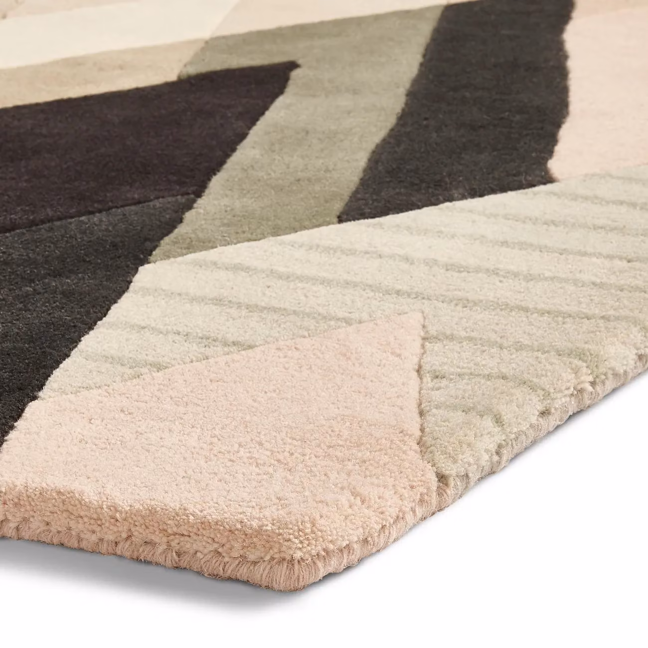 The Rug Shop UK Beige Abstract Polyester Easy Care Area Rug W: 150 cm, L: 230 cm – 3