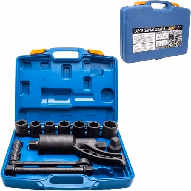 Hinsinc Torque Multiplier HGV Wheel Nut Remover Heavy Duty 1 Inch Wrench in Blue