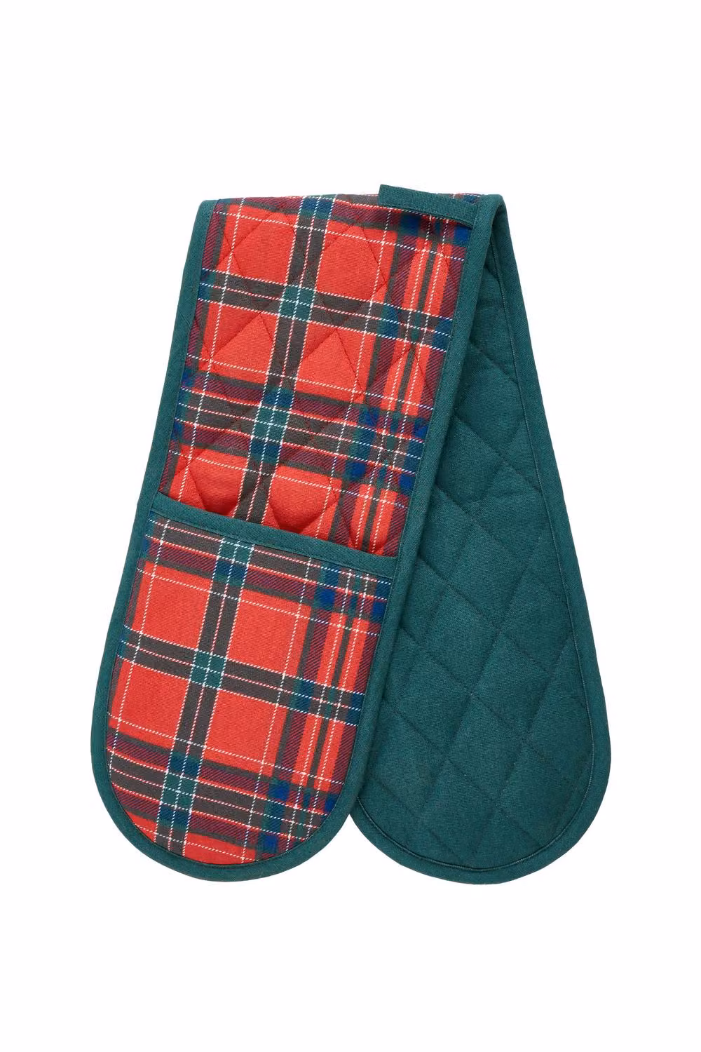 Catherine Lansfield Christmas Tartan Check Cotton Oven Glove in Red – 2