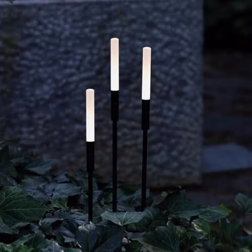 Netlighting Twiggy LED Outdoor Ground Spike Light, Black, 3000K, IP65, Height: 90 cm