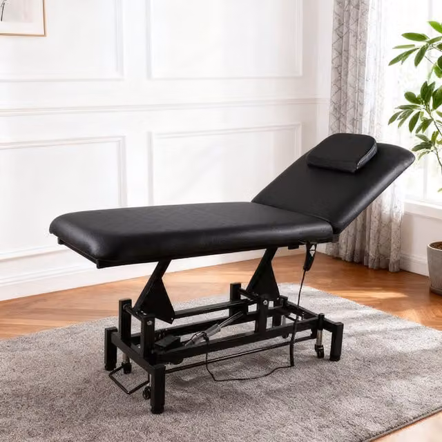 Darphe Portable Adjustable Massage Beauty Bed in Black