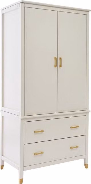 Cabinet Bits Palazzi 2+2 Wardrobe in Off-White, H185 x W90 x D55 cm