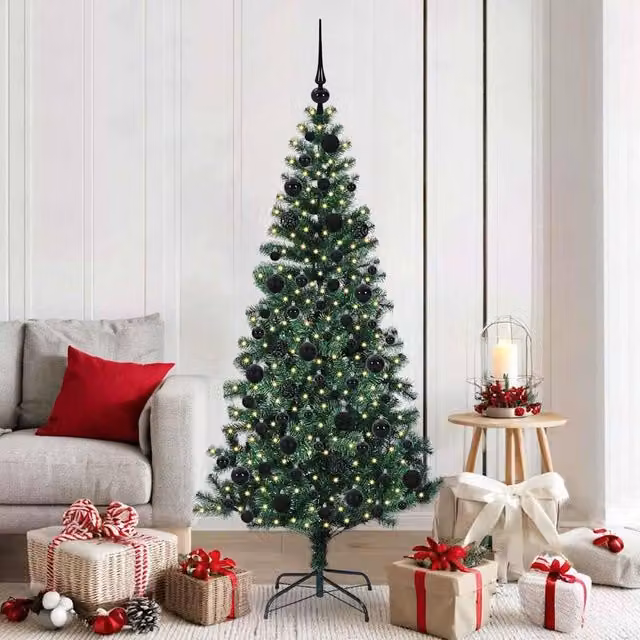 Berkfield Home Pre-lit Artificial Christmas Tree, Green, Height: 180 cm – 1