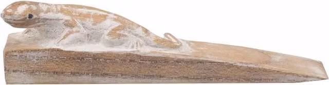 KDMD Hand Carved Gecko Doorstop in Brown – 2