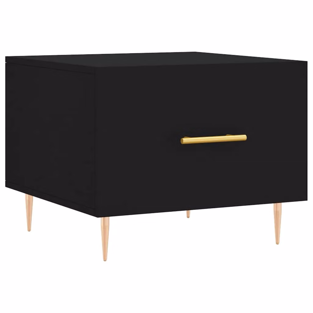 Berkfield Home Black Square Coffee Table in Engineered Wood, W/D/H: 50 x 50 x 40 cm – 2