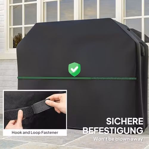 Outsunny Black Polyester BBQ Cover for Rectangular Gas Grills, W/D/H: 147 x 61 x 122 cm – 4