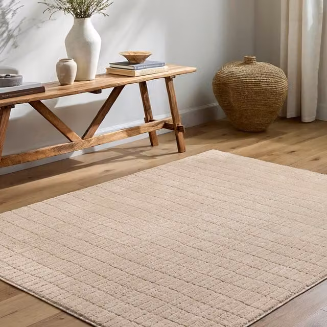 Livabliss PNW Home Cascade Ivory Brown Modern High Pile Living and Dining Rug, W: 80 cm, L: 220 cm