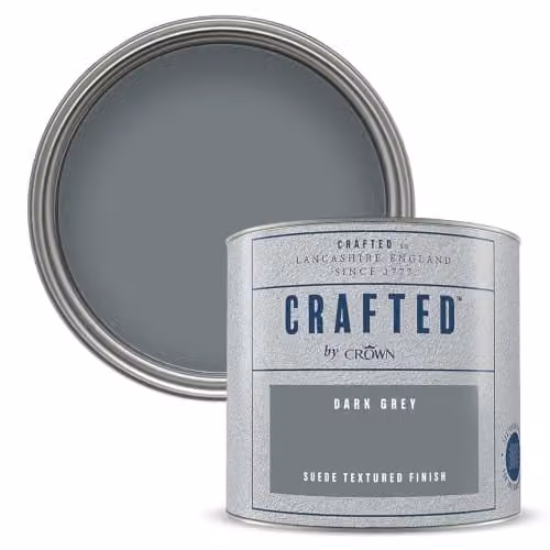 Crown Suede Dark Grey Paint Tester Pot Sample 125ml