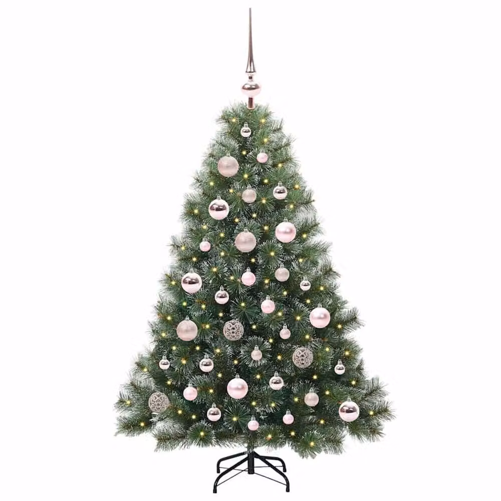 Berkfield Home Artificial Green Christmas Tree with 150 Warm White LEDs, Height: 120 cm – 3