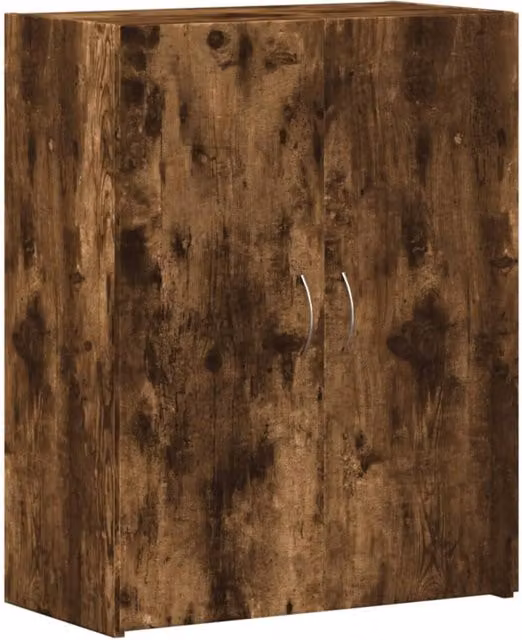Berkfield Home Smoked Oak File Cabinet in Brown, W/D/H: 60 x 32 x 77.5 cm