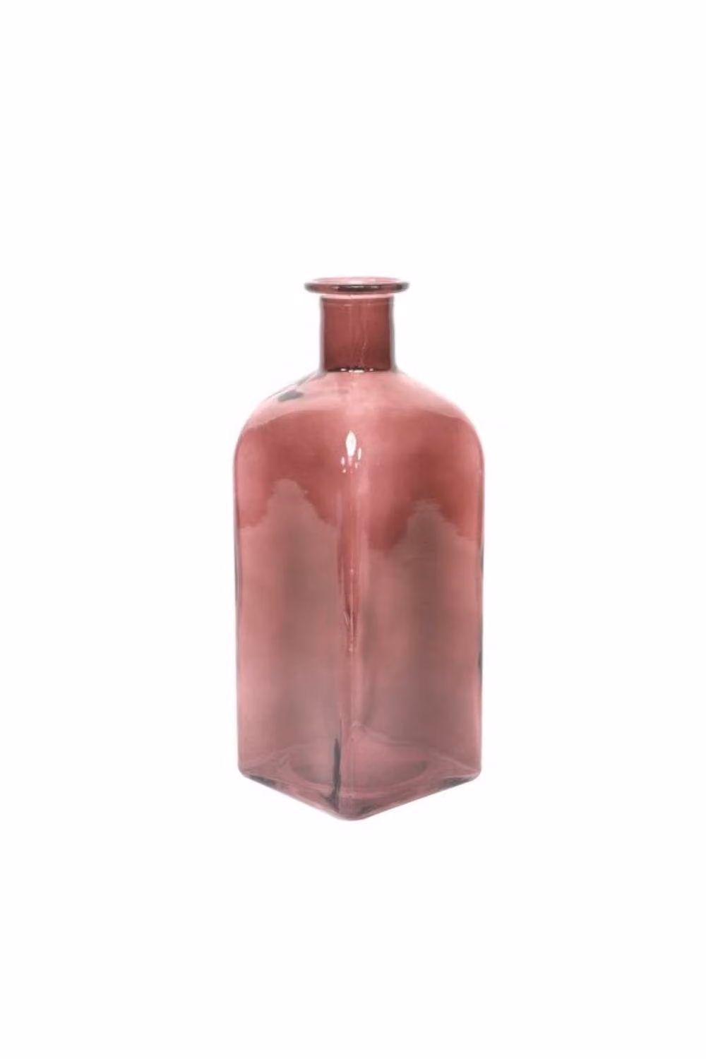 KDMD Douro Glass Bottles in Pink, 2 Pack, H 29 cm x W 10.5 cm – 2