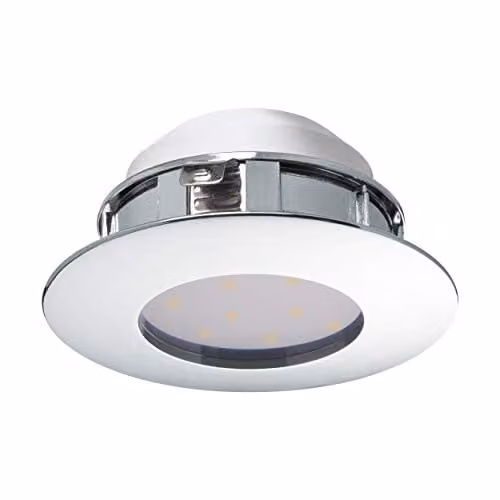 Loops Chrome Round Recessed LED Downlight for Wall or Ceiling Installation
