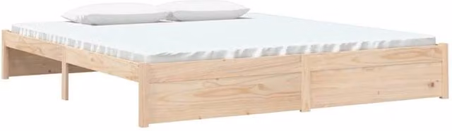 Berkfield Home Beautiful Solid Wood Super King Size Bed Frame in Natural Pine, W/D/H: 180 x 200 x 185.5 cm
