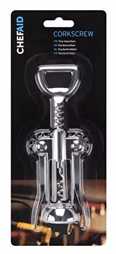 Chef Aid Silver Chrome Plated Lever Wing Corkscrew