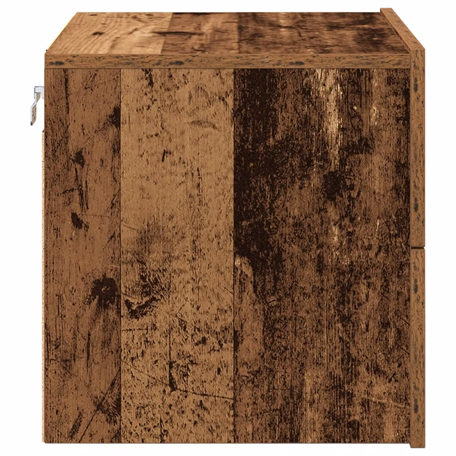 Berkfield Home Set of 2 Wall-Mounted Rustic Wood Bedside Cabinets with Integrated LED Lights in Brown – 5