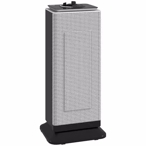 HOMCOM 2000W Ceramic Fan Heater with Adjustable Thermostat and Overheat Protection, Black – 1