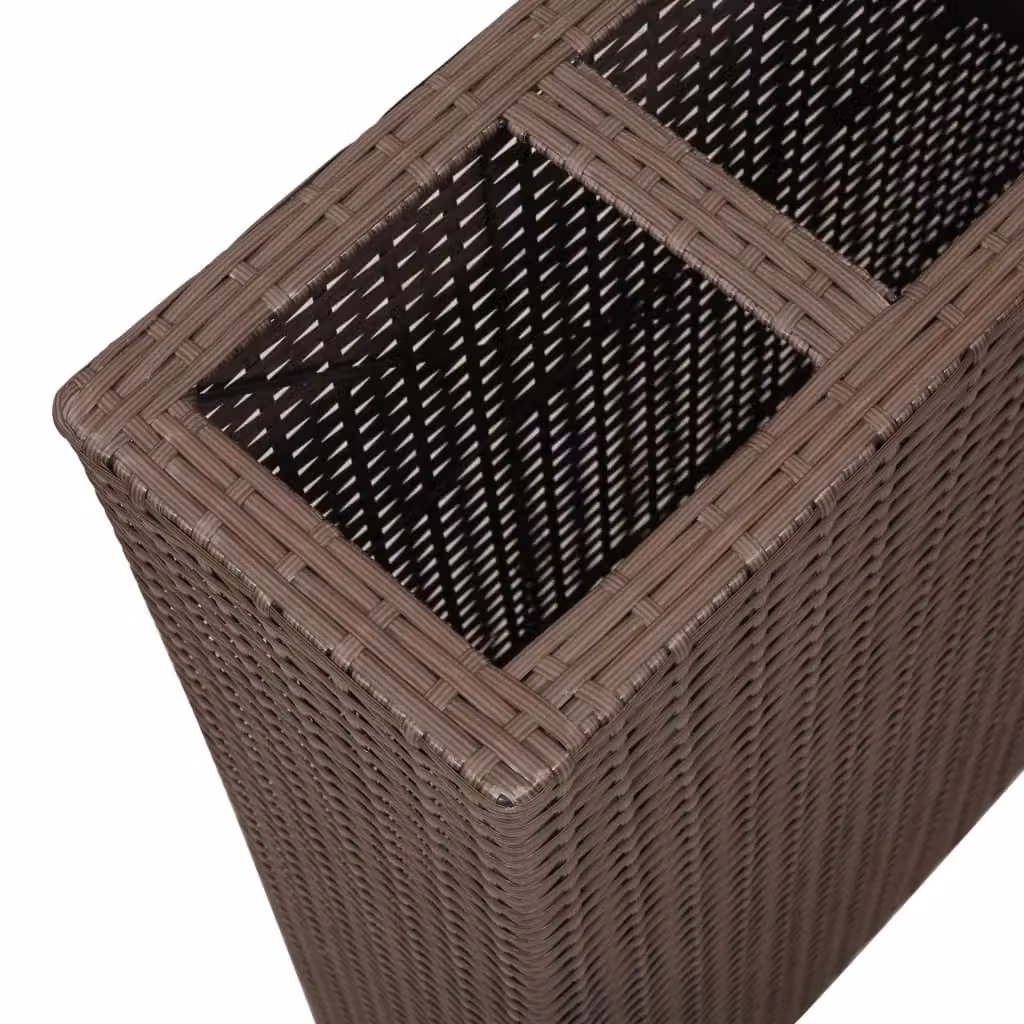 Berkfield Home Garden Raised Bed with 4 Pots in Brown Poly Rattan – 2