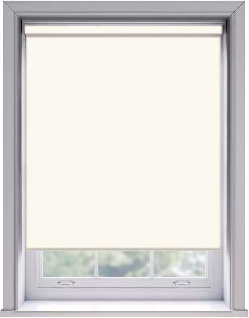 NewEdgeBlinds No Drill Thermal Blackout Roller Blind, Beige, W: 150 cm, H: 170 cm