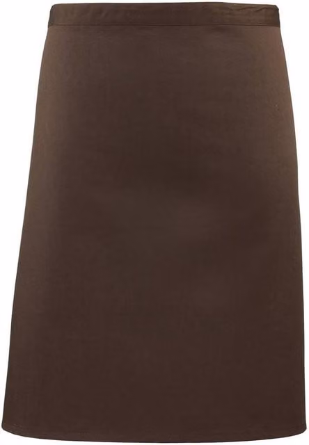 Premier Mid Length Waist Apron in Brown – 1