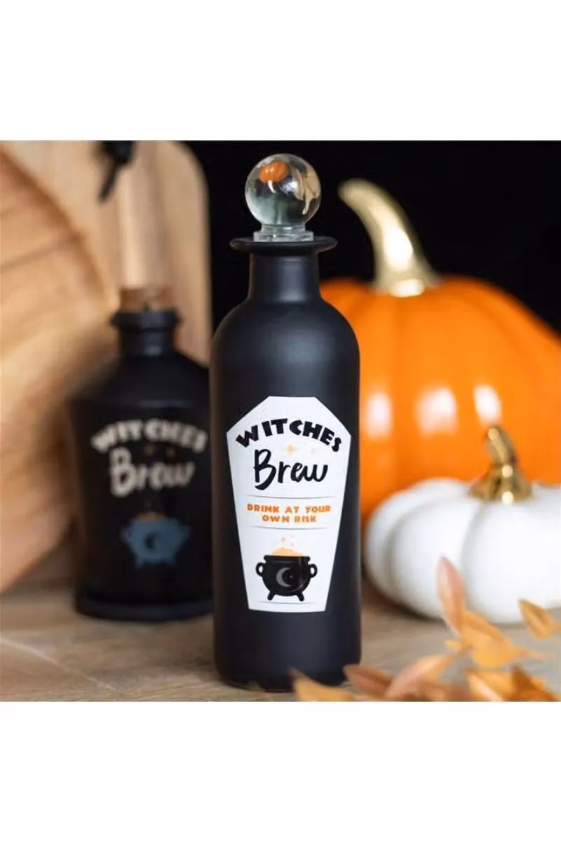 KDMD Decorative Witches Brew Glass Potion Bottle in Black and Transparent – 4