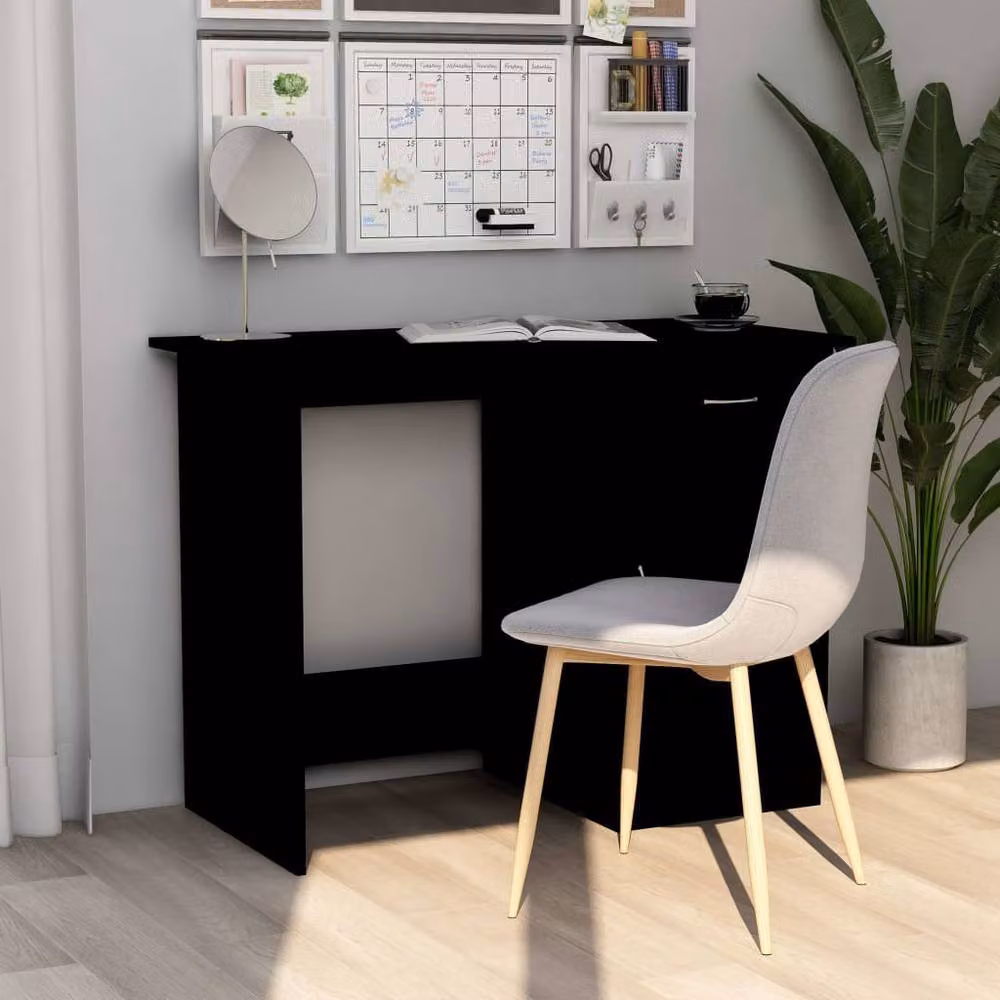 Berkfield Home Modern Black Writing Desk in MDF, W/D/H: 100 x 50 x 76 cm – 2