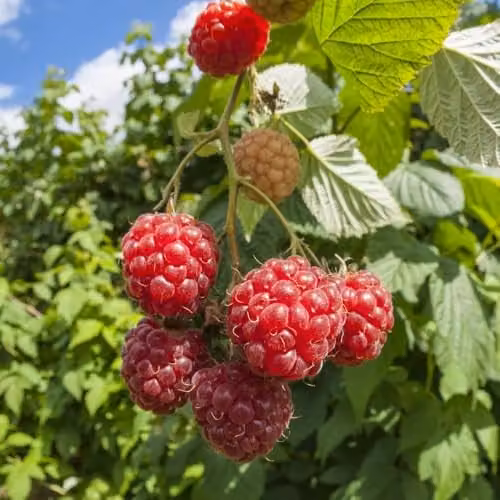 Thompson & Morgan Willamette Raspberry Rubus idaeus Potted Plants, 3 x 15cm Pots