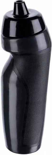 Precision BPA-Free Plastic Sports Bottle with Flip Cap, Black, 600ml