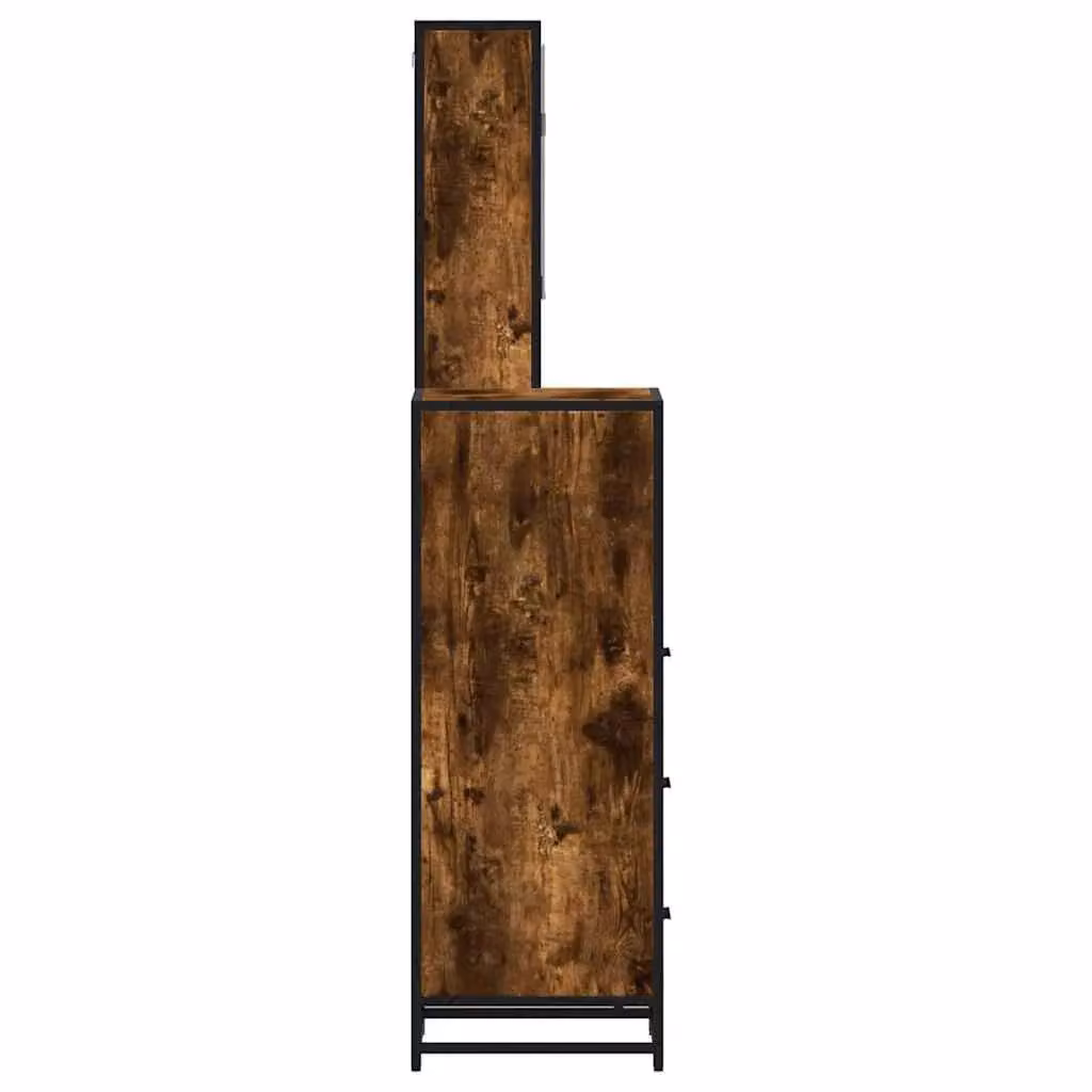 Berkfield Home 3 Piece Industrial Bathroom Furniture Set in Smoked Oak Brown – 5