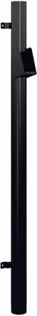 Lindab Matte Black Galvanised Steel Vandal Reinforced Pipe with Raised Leaf Trap, Diameter: 102 mm, Length: 2 m