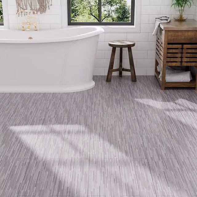 Garden Sanctuary 36 Piece Self-Adhesive Grey Wood Look PVC Flooring Planks