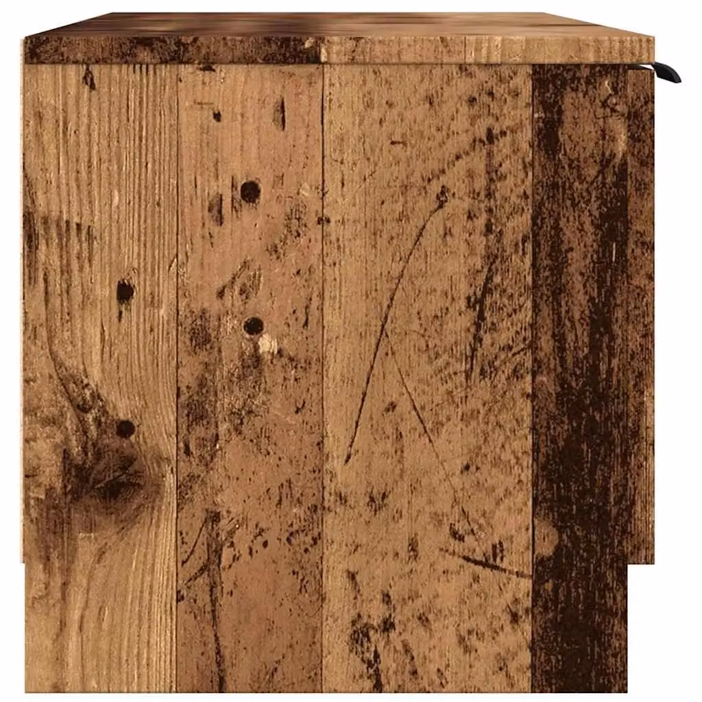 Berkfield Home Rustic TV Cabinet in Brown Engineered Wood W/D/H: 102 x 35 x 36.5 cm – 4