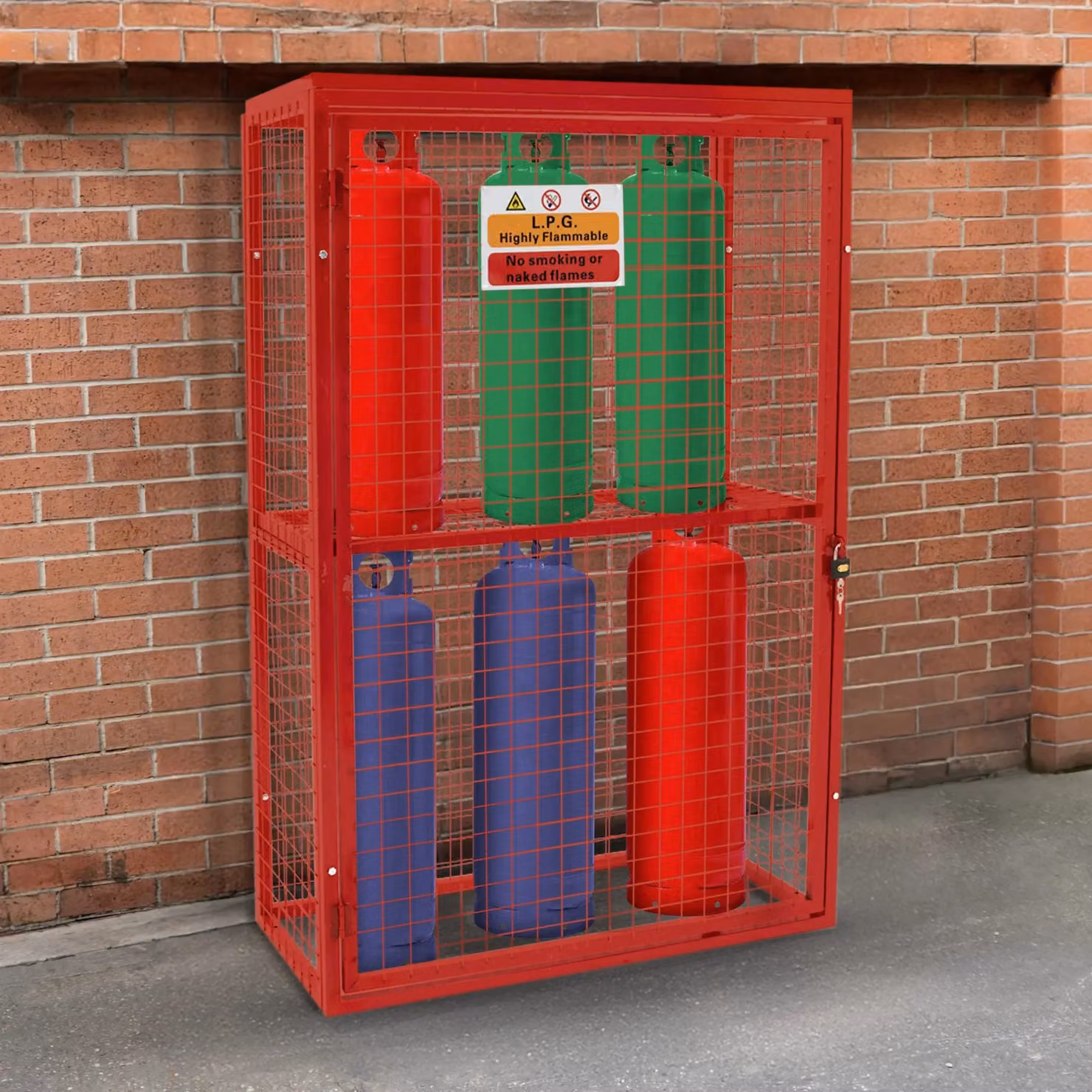 Monstershop Red Gas Bottle Collapsible Mesh Cage, W/D/H: 181 x 116 x 57 cm – 5