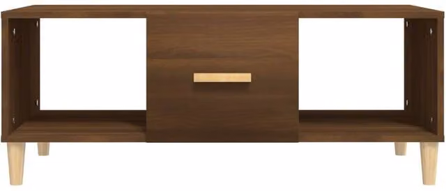 Berkfield Home Brown Oak Decorative Coffee Table, W/D/H: 102 x 50 x 40 cm