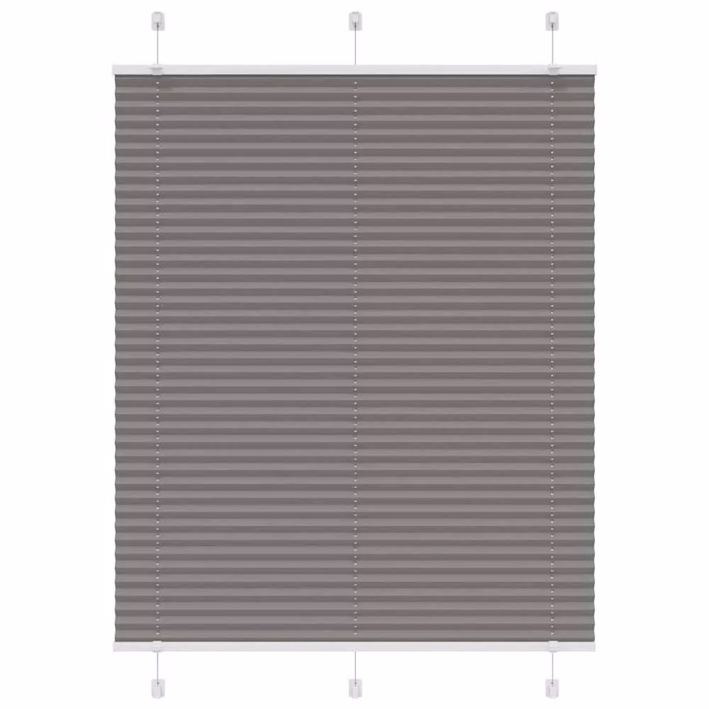 Berkfield Home Single Pleat Fabric Blind in Anthracite Grey, W: 105 cm, H: 150 cm – 2
