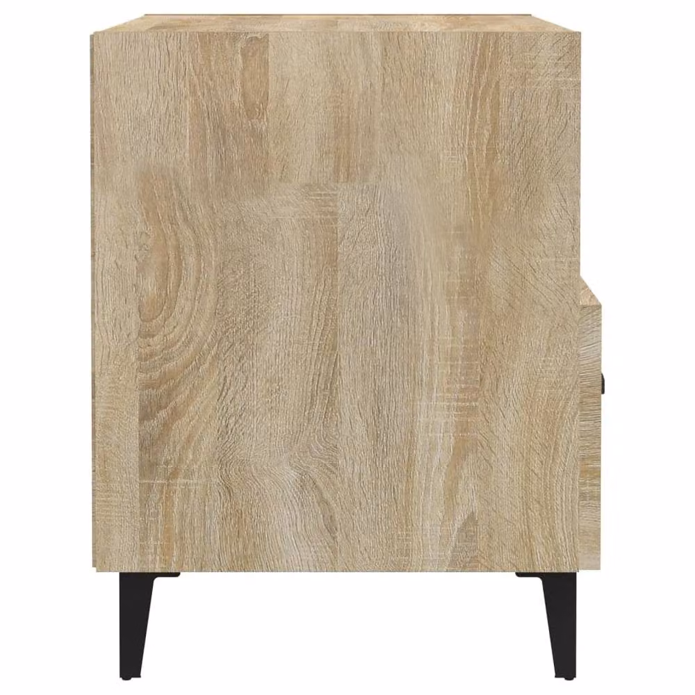 Berkfield Home Elegant Bedside Cabinet in Sonoma Oak Light Brown, W/D/H: 40 x 35 x 47.5 cm – 3