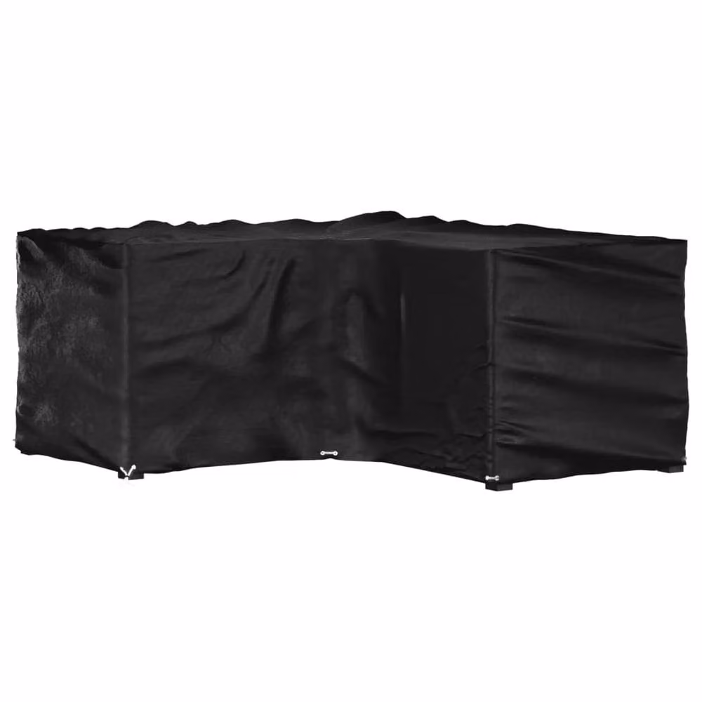 Berkfield Home Black L-Shaped Garden Furniture Cover with 16 Eyelets, W/D/H: 215 x 215 x 90 cm – 2